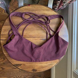 Lululemon Size 4 Free to be Wild Maroon Sports Bra